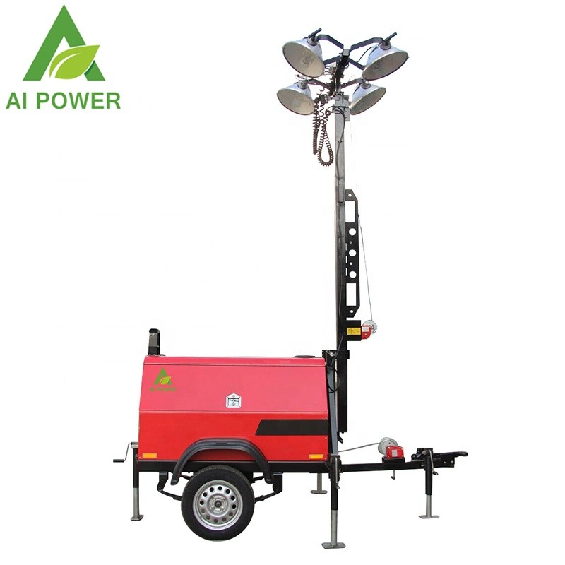 9m 20KVA Portable Light Tower LED Lamps